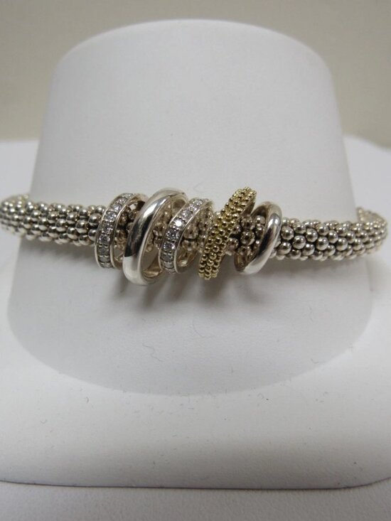 LAGOS Jewelry - Lagos 5 Ring Diamond Caviar Bracelet | 6mm